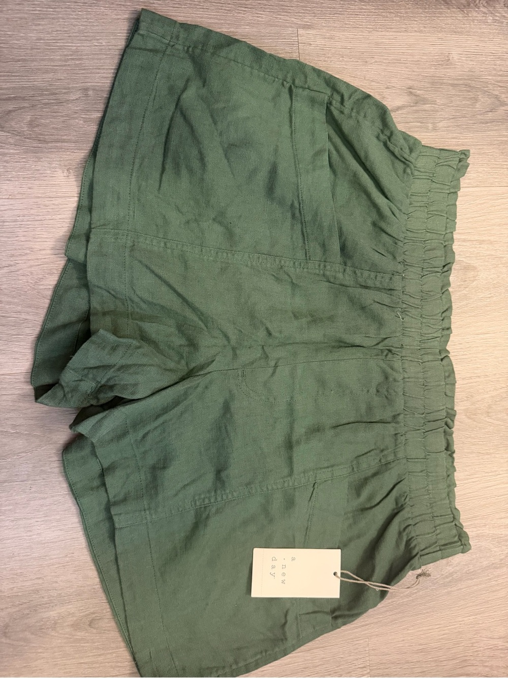 a new day Olive Green High-Waist Elastic Shorts